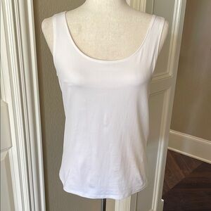 White House Black Market Shelf Bra Tank White L